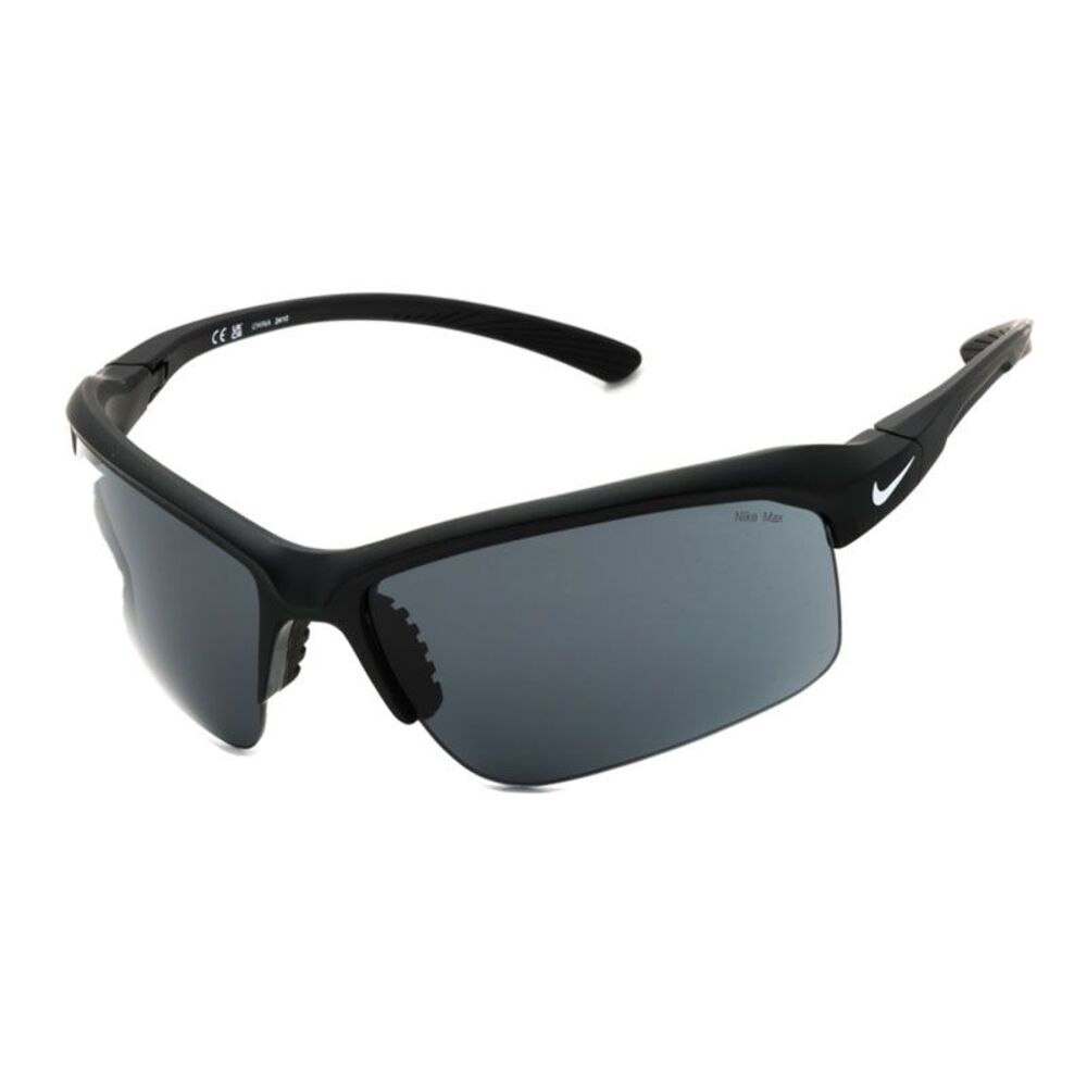 Nike Sunglasses Shield Semi Rim, Matte Black Frame and Grey Lens